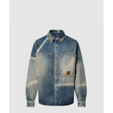 루이비통 선페이디드 이펙트 데님 롱 슬리브드 셔츠