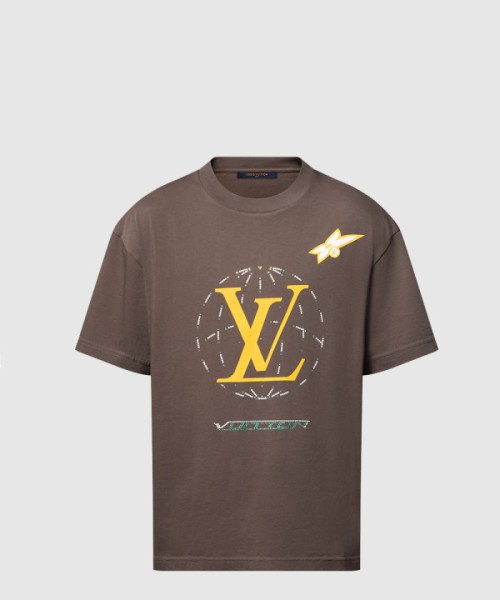 루이비통 워시드 엠벨리시드 코튼 티셔츠