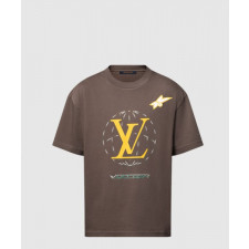 루이비통 워시드 엠벨리시드 코튼 티셔츠