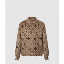 루이비통 모노그램 더블 페이스 울, 실크 앤드 캐시미어 블렌드 오버셔츠