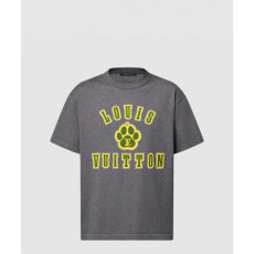 루이비통 엠벨리시드 쇼트 슬리브드 코튼 크루넥