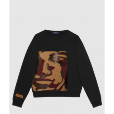 루이비통 로고 프린트 면 톱