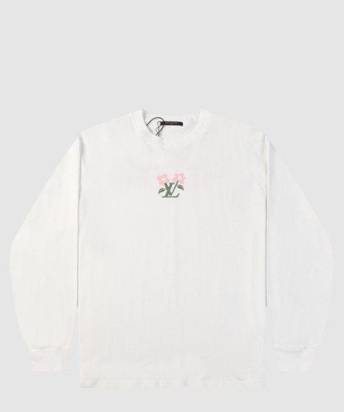 루이비통 로고 프린트 면 톱