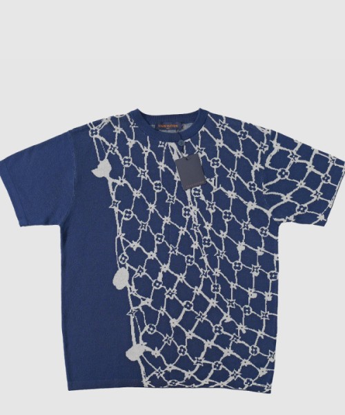 루이비통 코튼 쇼트 슬리브드 크루넥