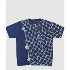 루이비통 코튼 쇼트 슬리브드 크루넥