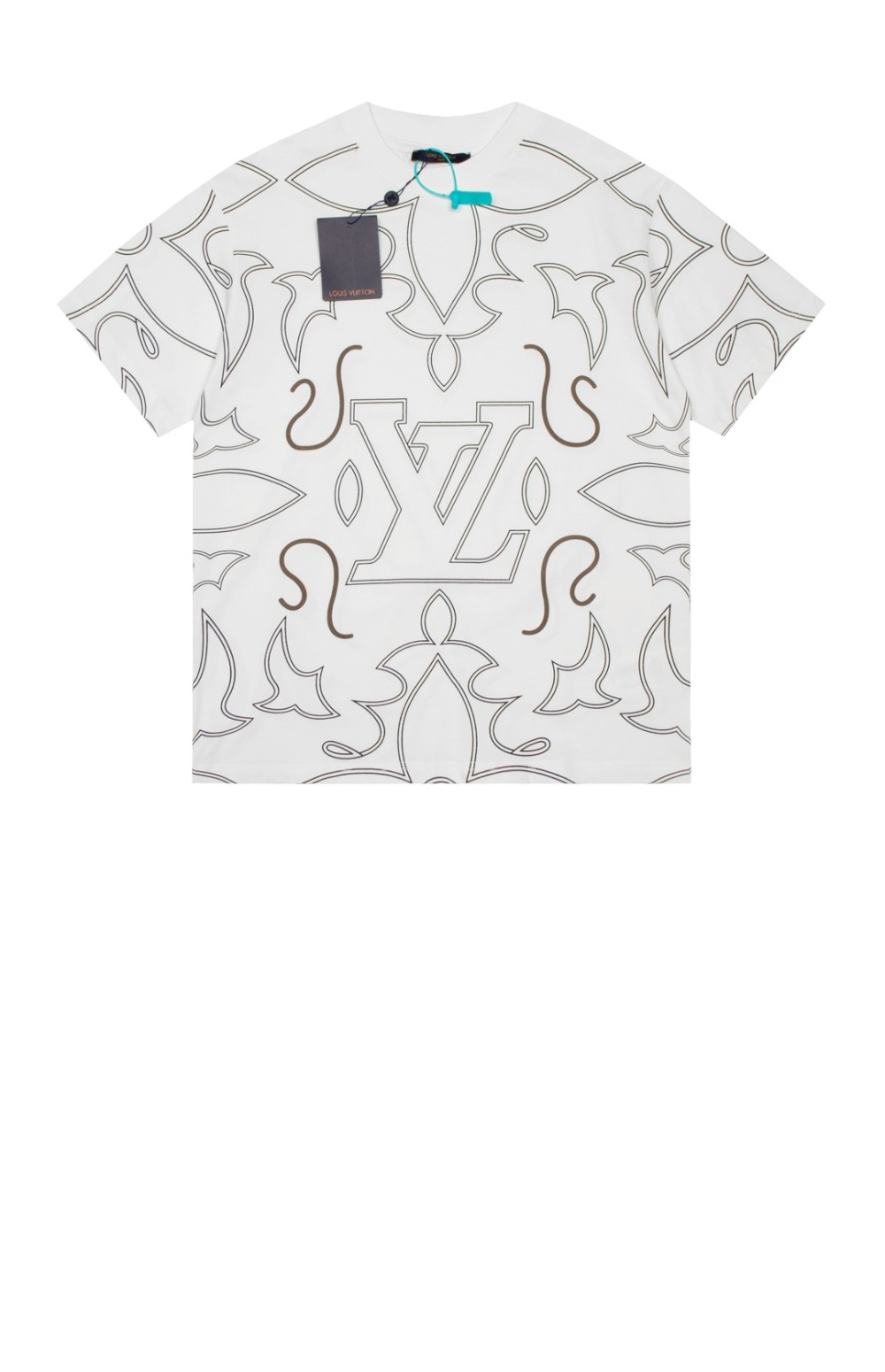 루이비통 엠브로이더드 코튼 티셔츠