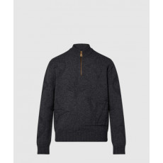 루이비통 모노그램 자카드 울 하프 지퍼 풀오버