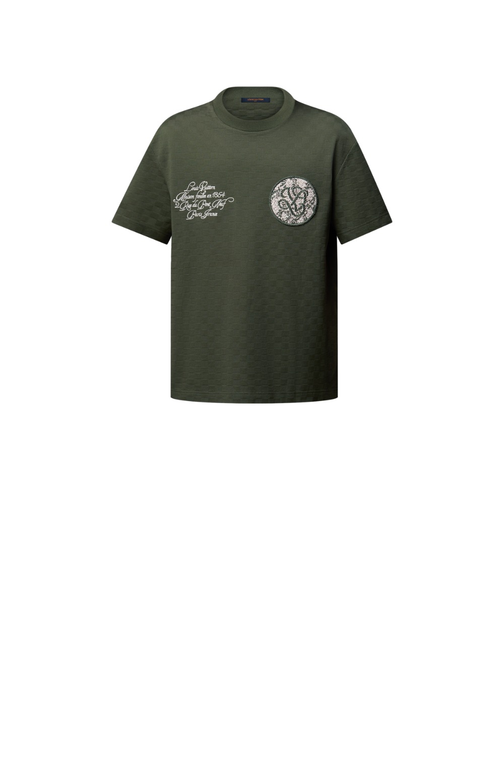 루이비통 다미에 니트 코튼 반팔 티셔츠