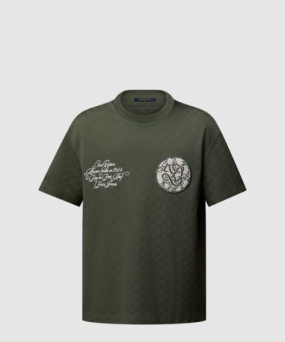 루이비통 다미에 니트 코튼 반팔 티셔츠