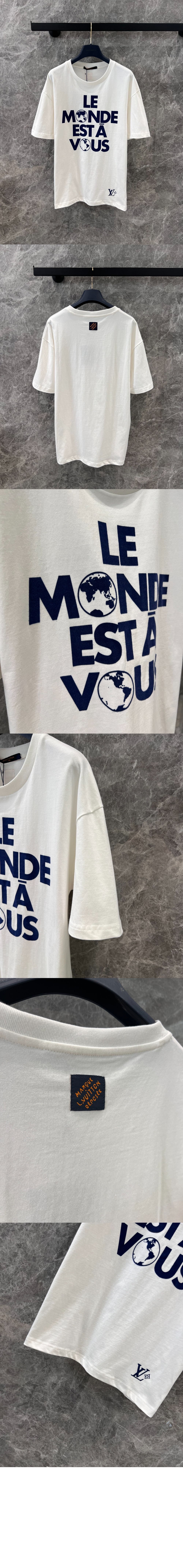 루이비통 그래픽 코튼 티셔츠