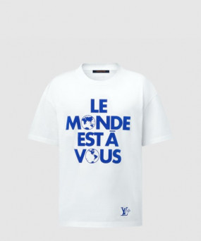 루이비통 그래픽 코튼 티셔츠