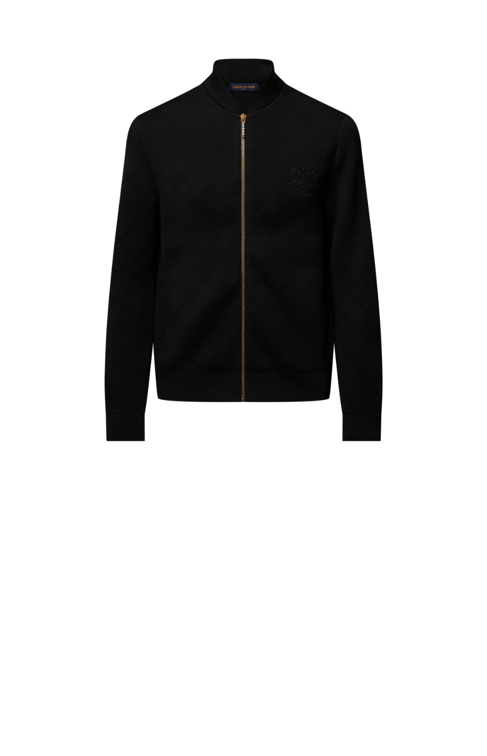 루이비통 텍스처드 니트 울 블렌드 블루종