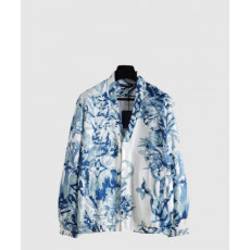 루이비통 실크 블렌드 엠브로이더드 블루종