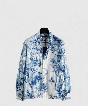 루이비통 실크 블렌드 엠브로이더드 블루종