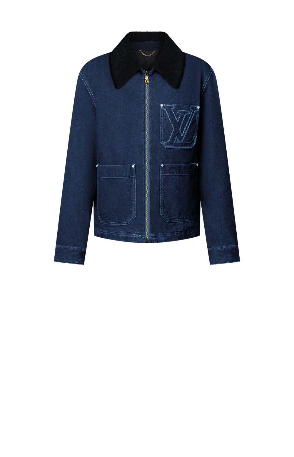 루이비통 윈터리 워크웨어 데님 재킷