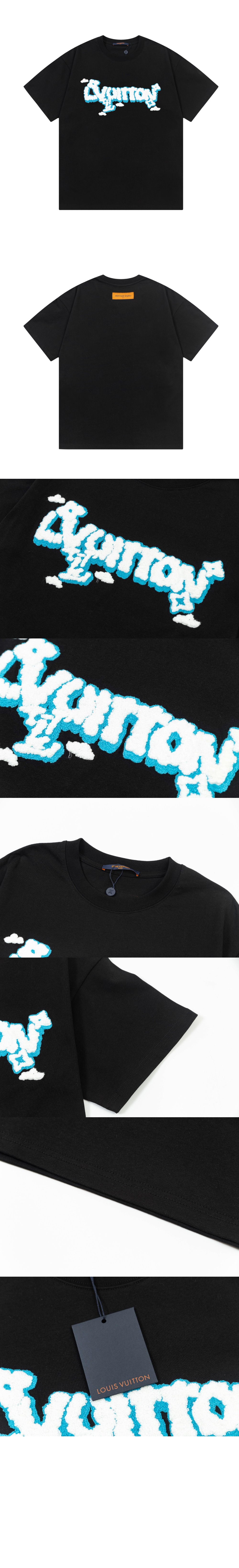 루이비통 로고 프린트 반팔