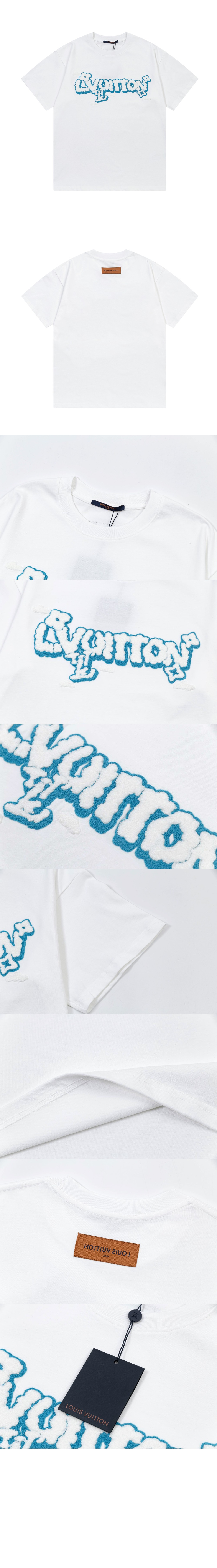 루이비통 로고 프린트 반팔