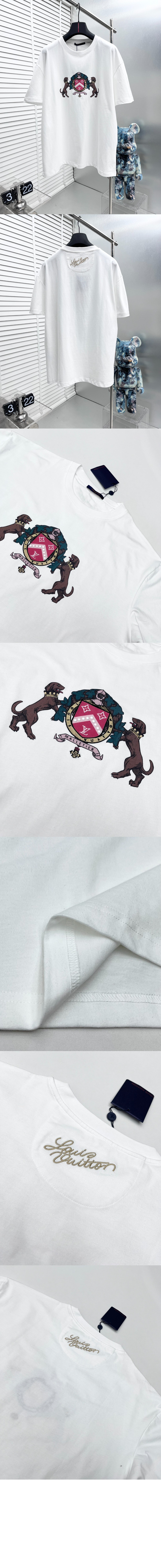 루이비통 엠벨리시드 코튼 티셔츠