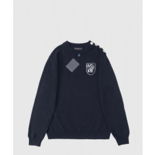 루이비통 엠브로이더드 코튼 블렌드 크루넥