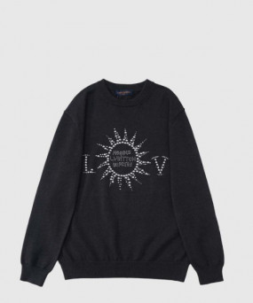 루이비통 엠벨리시드 롱 슬리브드 메리노 울 크루넥