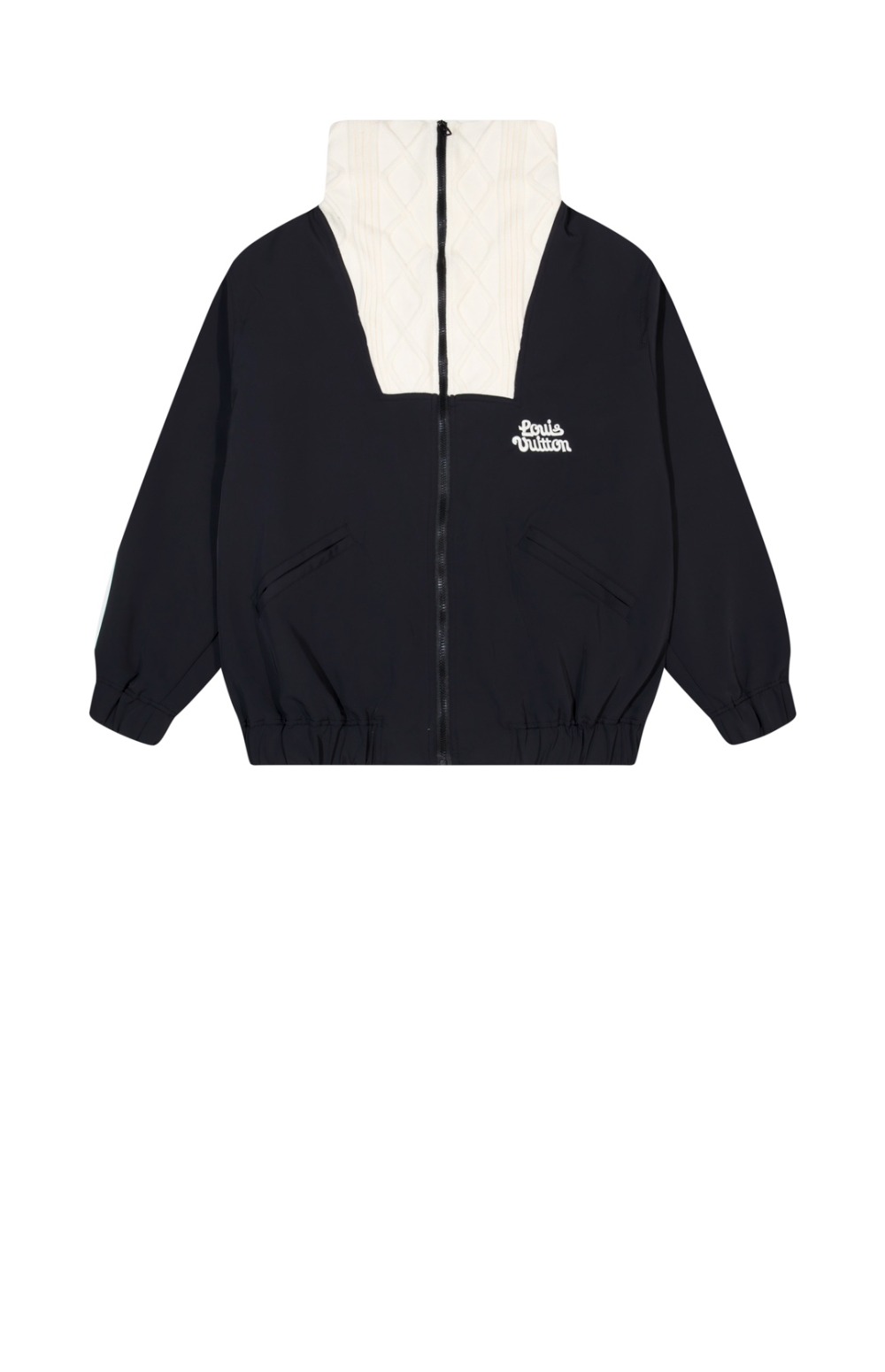 루이비통 니티드 칼라 엠브로이더드 테크니컬 블루종