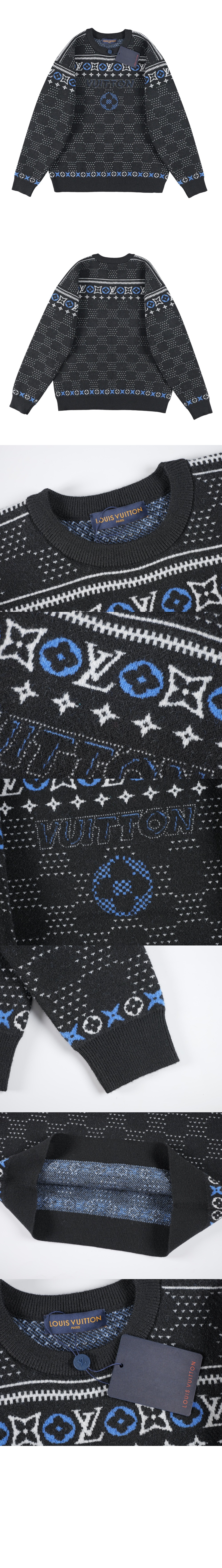 루이비통 자카드 울 풀오버