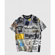 루이비통 로고 프린트 반팔