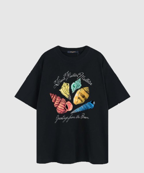 루이비통 로고 프린트 반팔