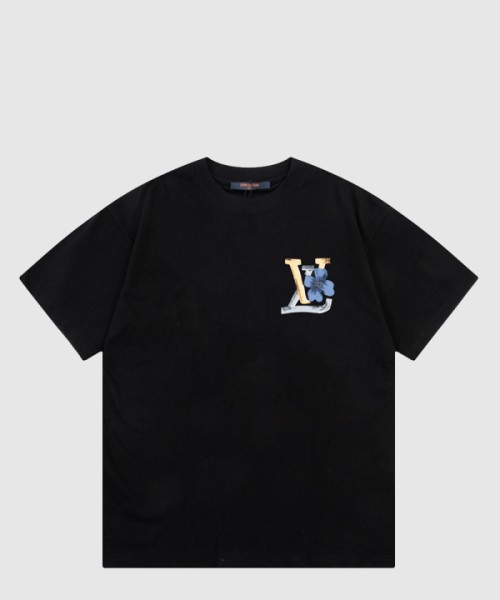 루이비통 로고 프린트 반팔