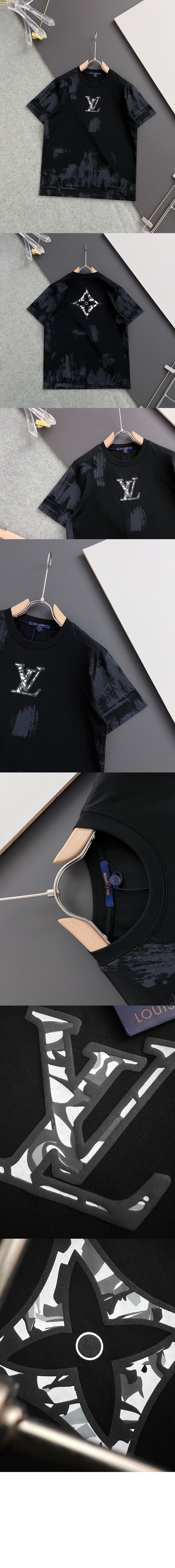 루이비통 로고 프린트 반팔