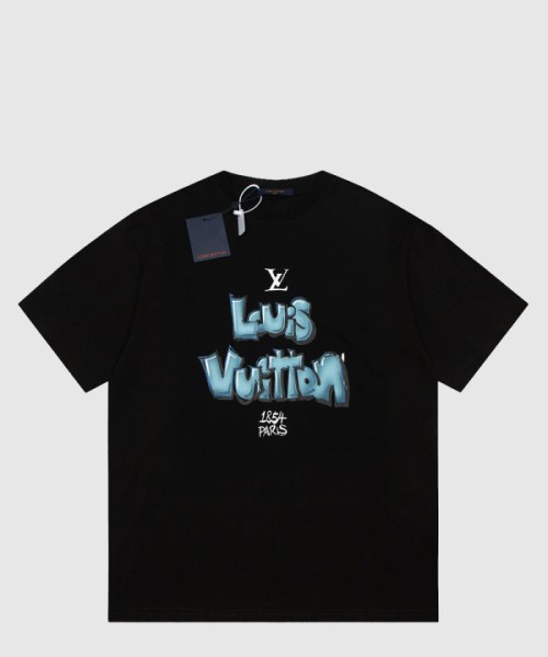 루이비통 로고 프린트 반팔