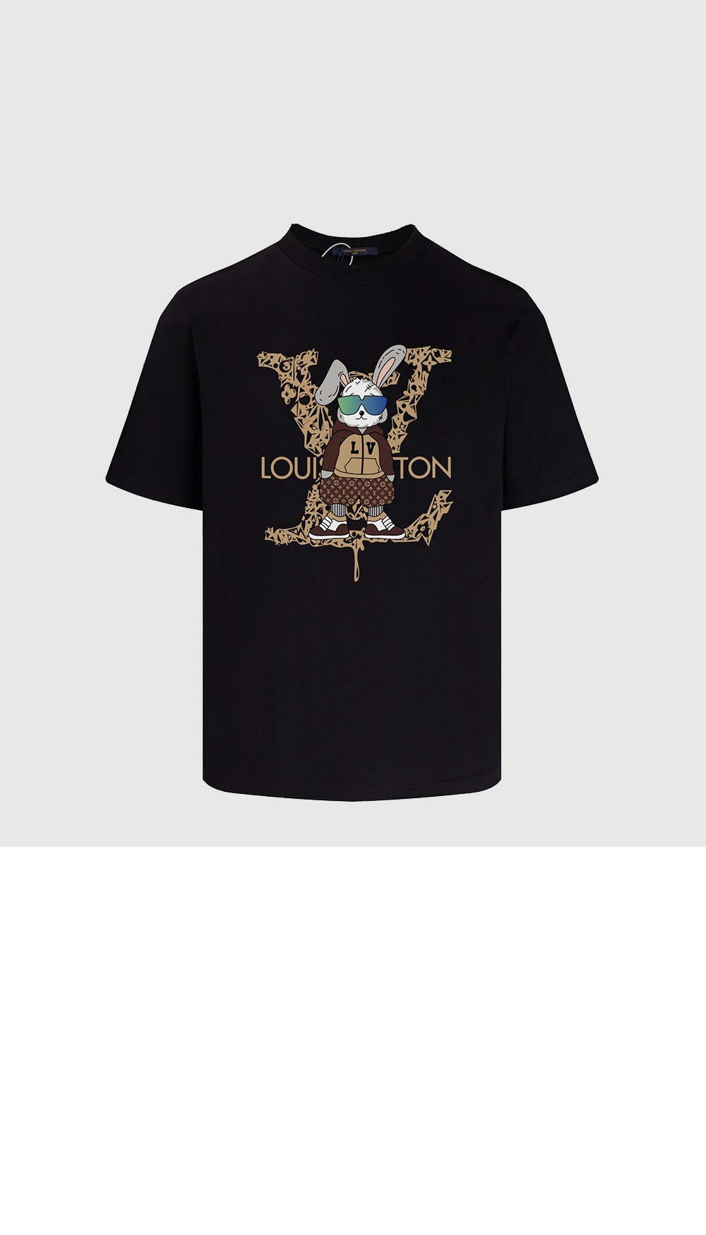 루이비통 로고 프린트 반팔