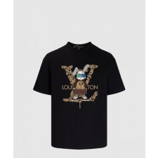 루이비통 로고 프린트 반팔