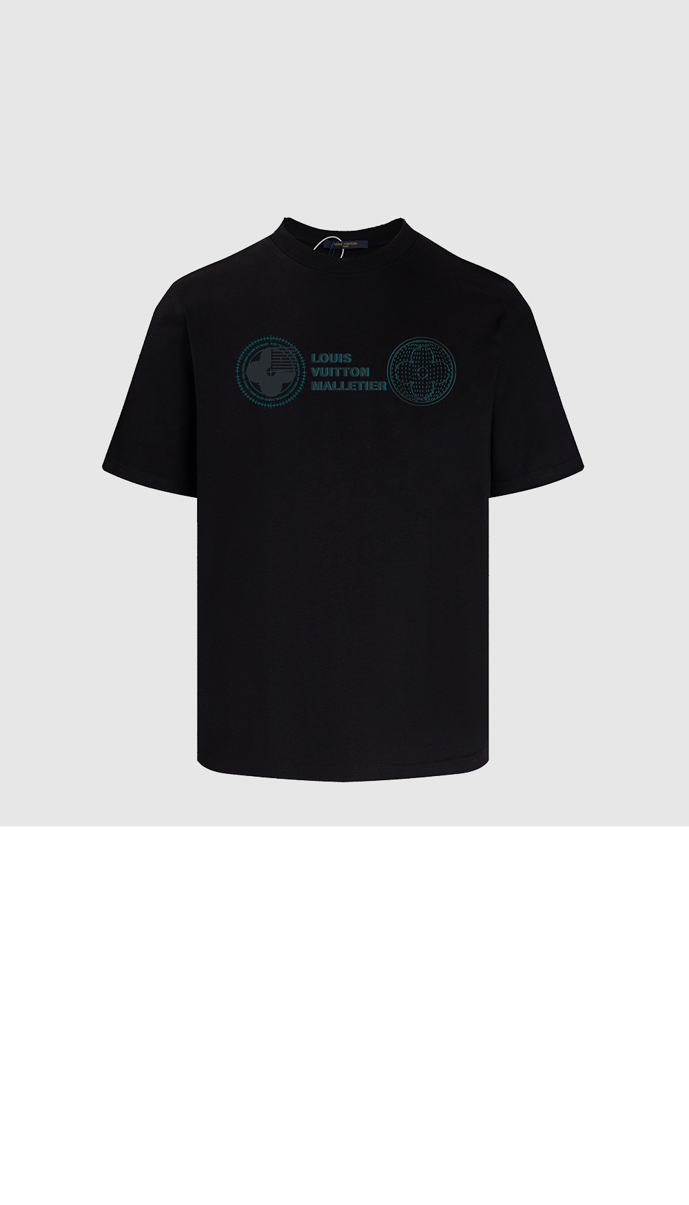 루이비통 로고 프린트 반팔