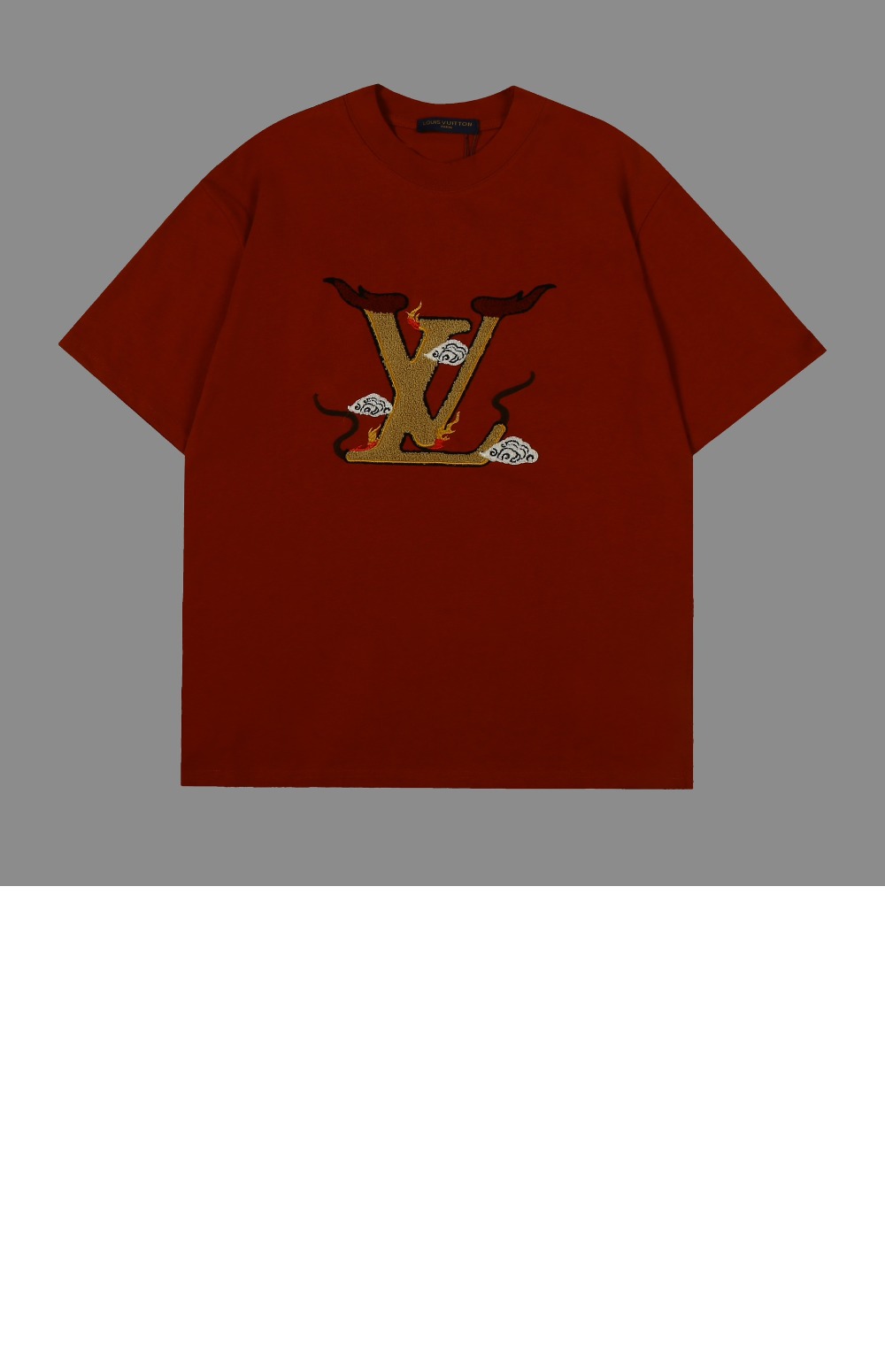 루이비통 로고 프린트 반팔