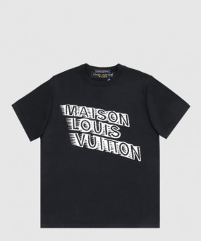 루이비통 로고 프린트 반팔