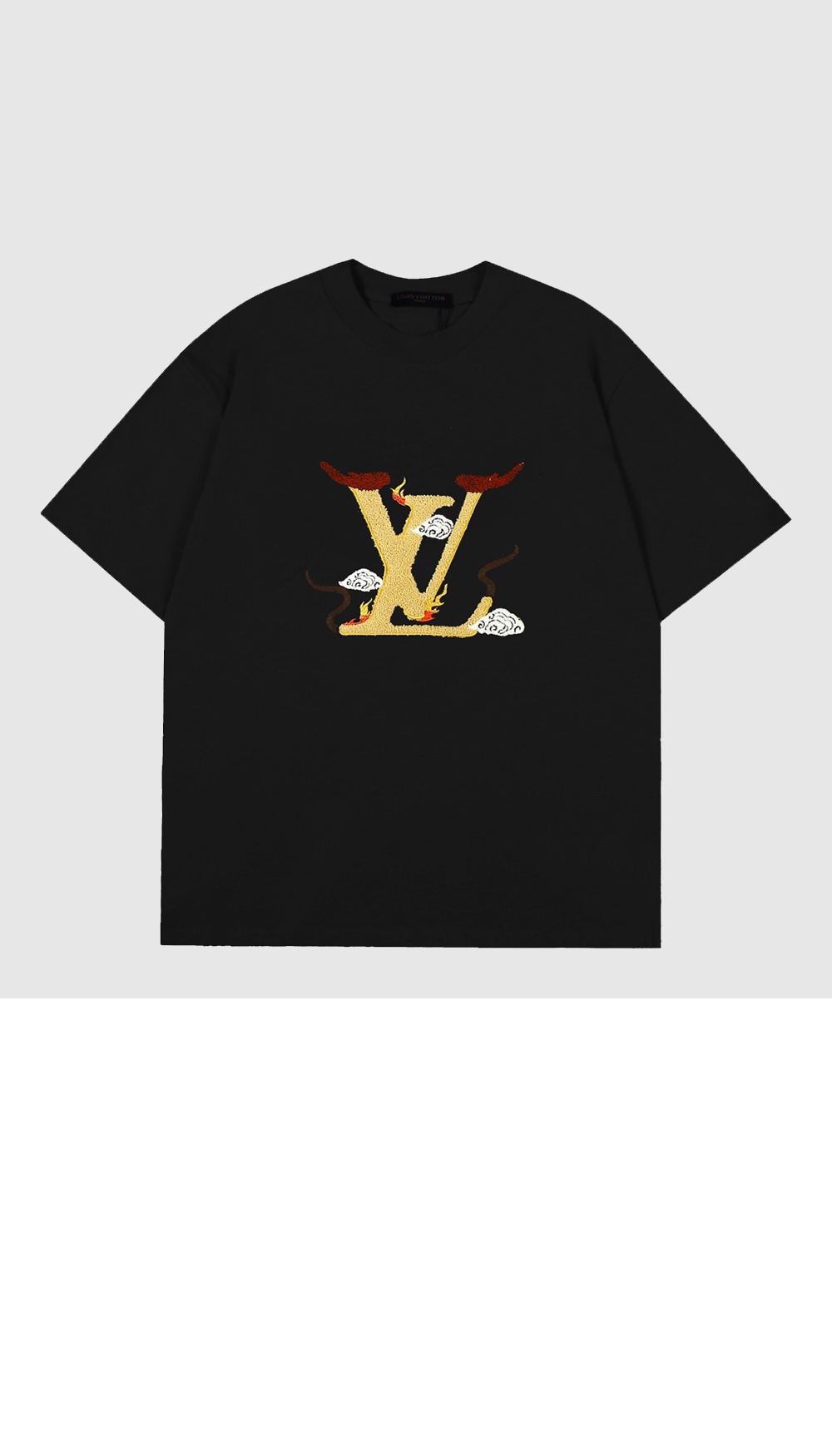 루이비통 로고 프린트 반팔