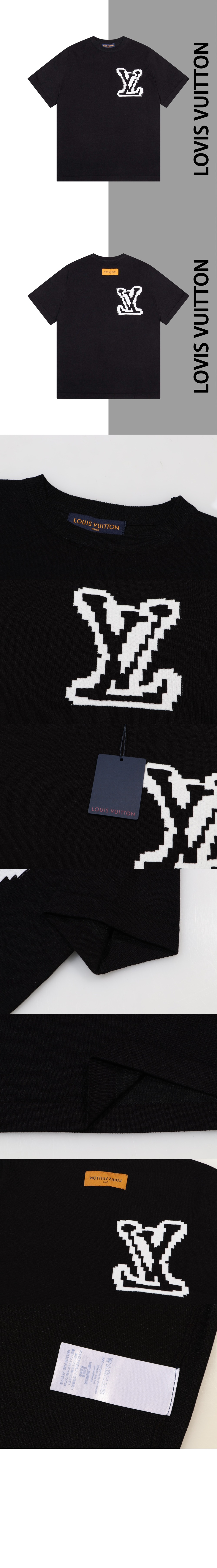 루이비통 로고 프린트 반팔