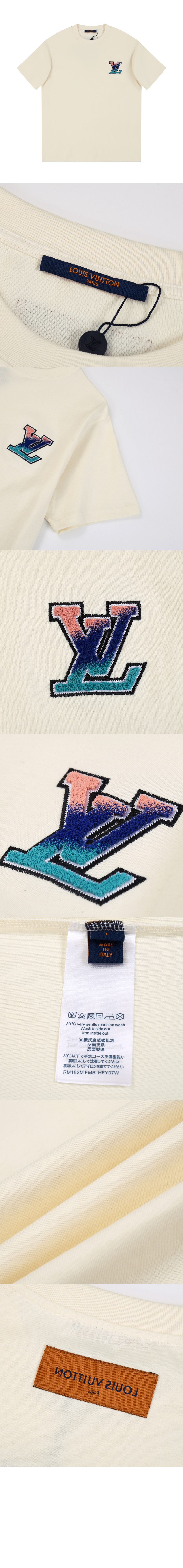 루이비통 로고 프린트 반팔