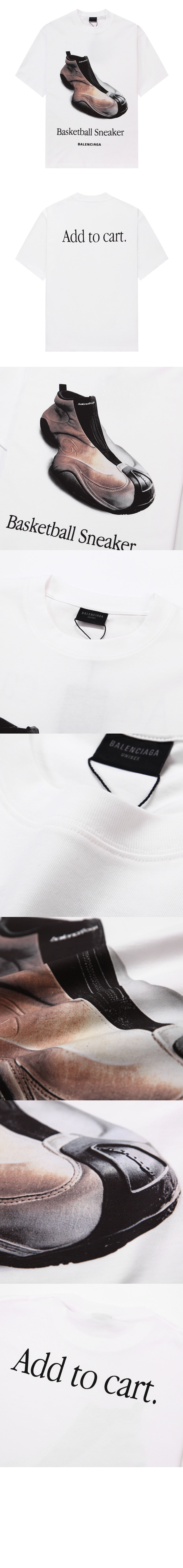 발렌시아가 엑스커베이터 스니커즈 오버사이즈 티셔츠