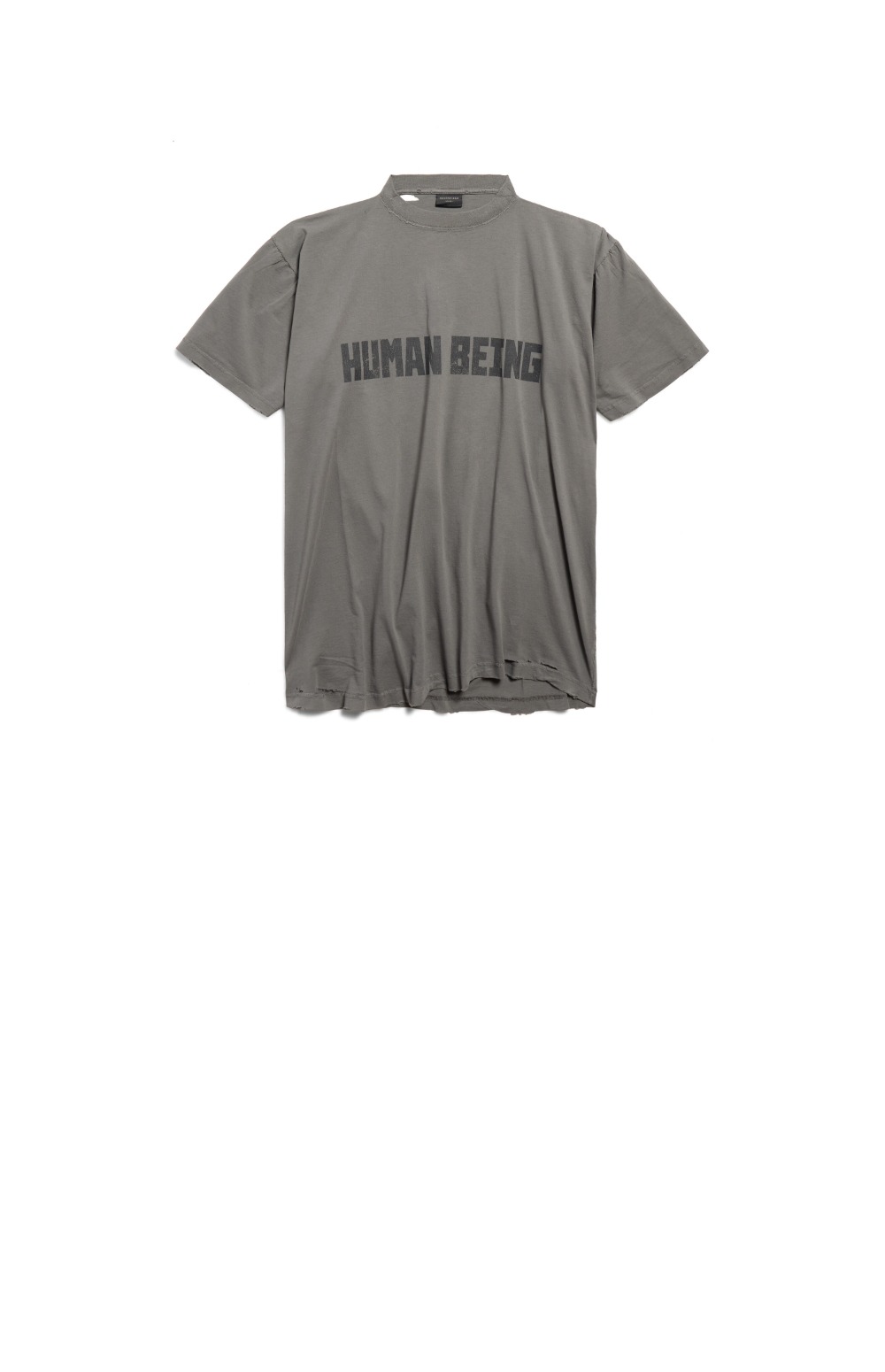 발렌시아가 휴먼 비잉 시프티드 티셔츠