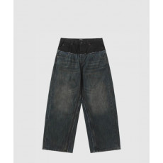 발렌시아가 컷 업 배기 팬츠