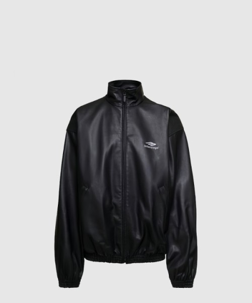 발렌시아가 스포츠 아이콘 트랙수트 레더 자켓