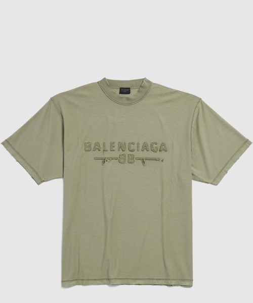 발렌시아가 미디엄 핏 인사이드-아웃 티셔츠