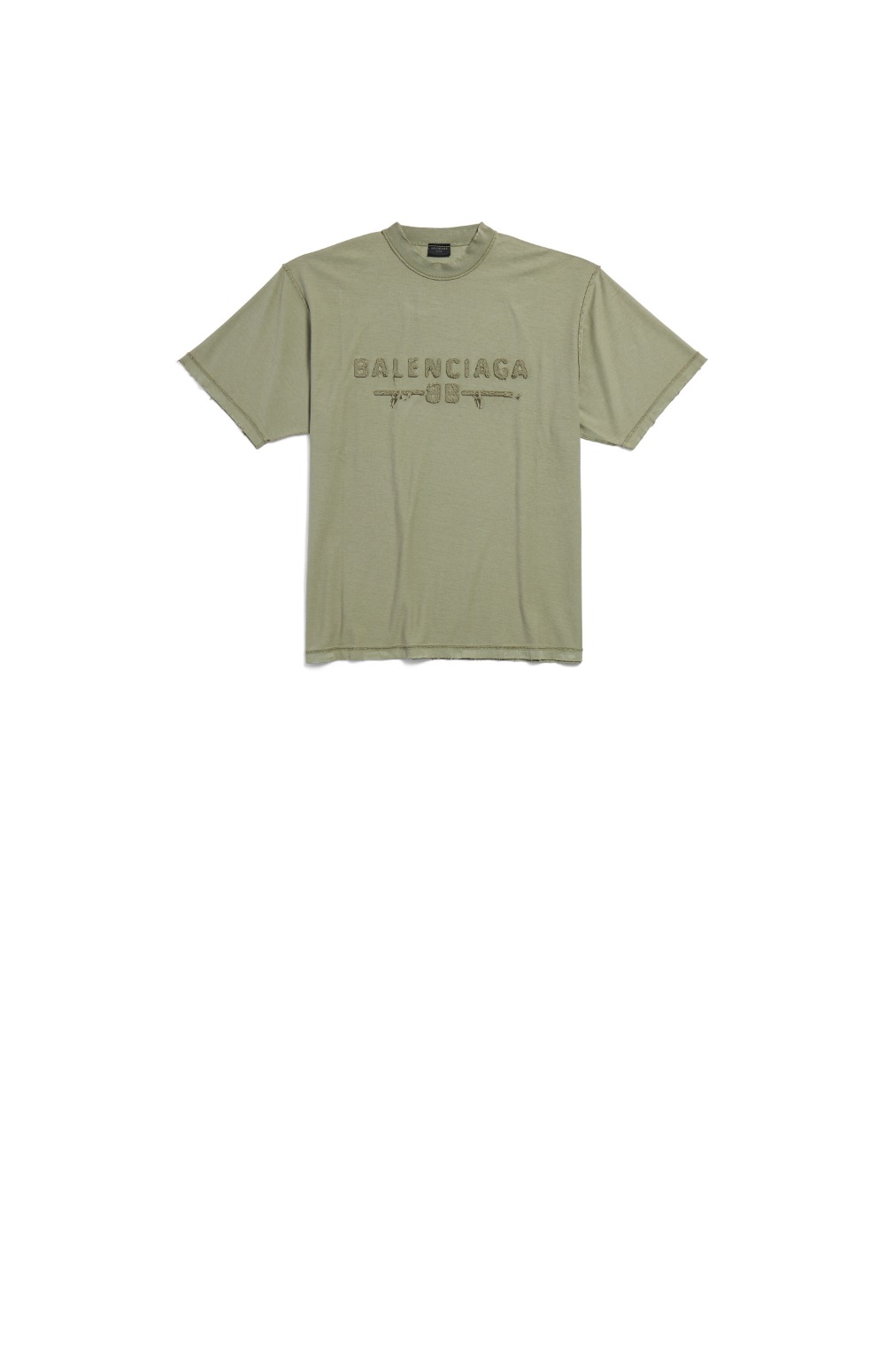 발렌시아가 미디엄 핏 인사이드-아웃 티셔츠