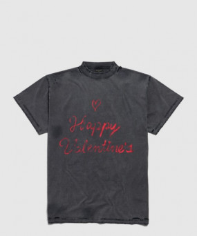 발렌시아가 립스틱 발렌타인 오버사이즈 티셔츠