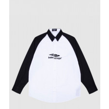 발렌시아가 로고 래글런 셔츠