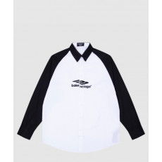 발렌시아가 로고 래글런 셔츠