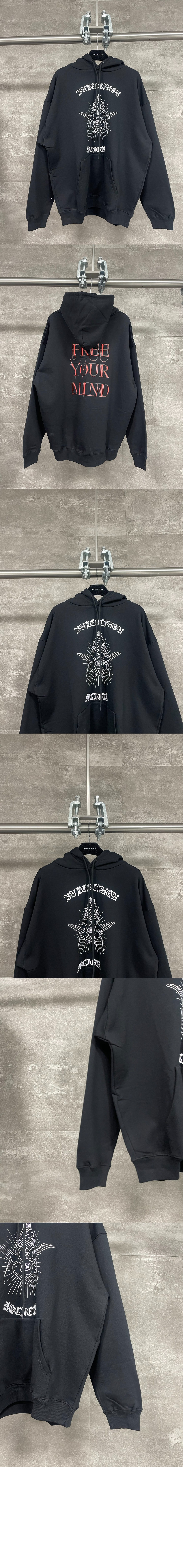 발렌시아가 라지 핏 후디