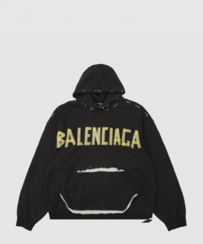 발렌시아가 후드 티셔츠